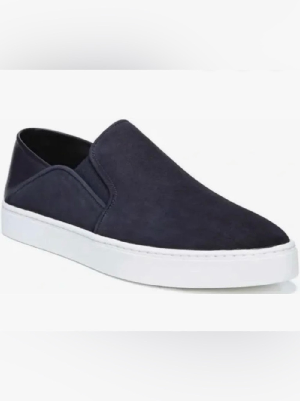 New Vince Garvey Suede Slip-On Sneakers, Navy 9.5